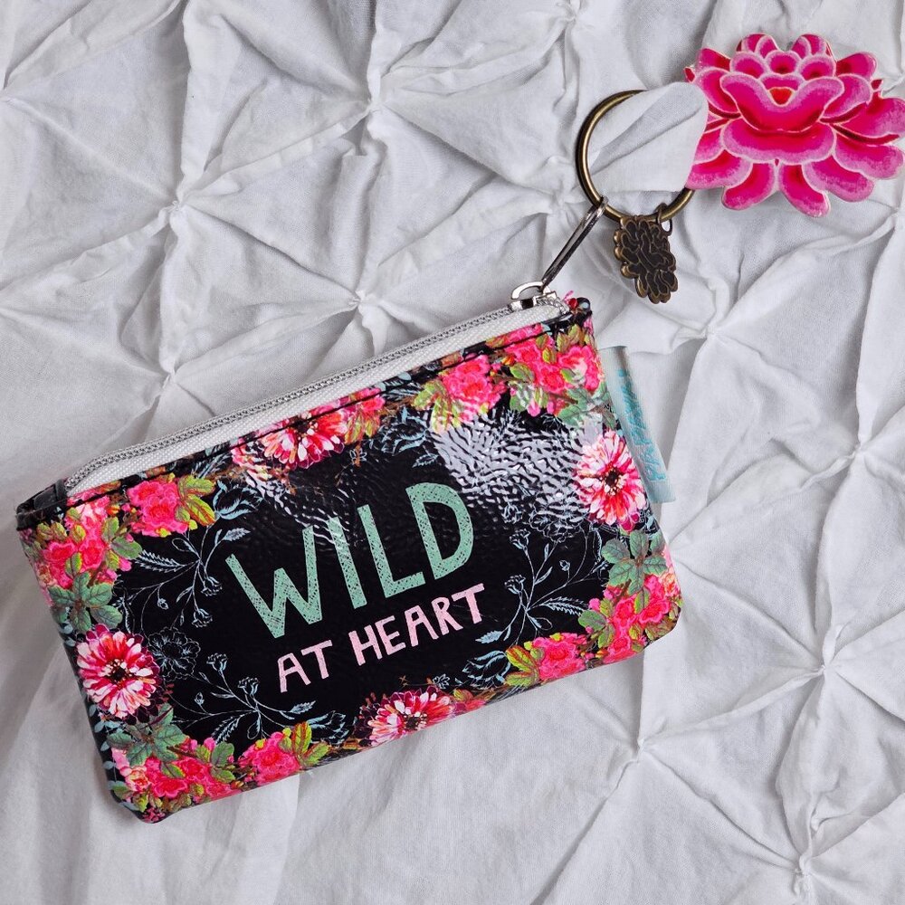 Papaya Art Gypsy Wild at Heart coin pouch wallet Lotus charm